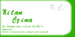 milan czina business card